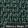 Funda de Silla Sin Respaldo BERNA Belmarti Blanco y Negro